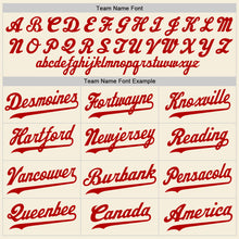 Load image into Gallery viewer, Custom Cream Red-Black Authentic Baseball Jersey