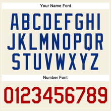 Load image into Gallery viewer, Custom Cream Black Pinstripe Red-Royal Authentic Baseball Jersey