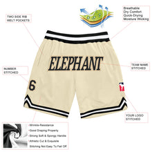 Load image into Gallery viewer, Custom Cream Black-Old Gold Authentic Throwback Basketball Shorts