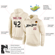 Load image into Gallery viewer, Custom Stitched Cream Black-Crimson Sports Pullover Sweatshirt Hoodie