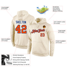 Load image into Gallery viewer, Custom Stitched Cream Orange-Royal Sports Pullover Sweatshirt Hoodie