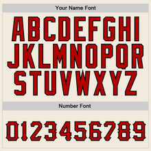 Load image into Gallery viewer, Custom Stitched Cream Red-Black Sports Pullover Sweatshirt Hoodie