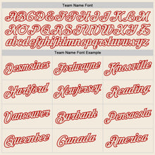 Load image into Gallery viewer, Custom Stitched Cream Cream-Red Sports Pullover Sweatshirt Hoodie