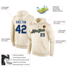 Load image into Gallery viewer, Custom Stitched Cream Royal-Gold Sports Pullover Sweatshirt Hoodie