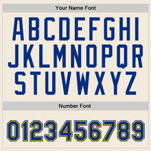 Load image into Gallery viewer, Custom Stitched Cream Royal-Gold Sports Pullover Sweatshirt Hoodie