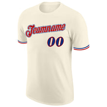 Load image into Gallery viewer, Custom Cream Royal-Red Performance T-Shirt