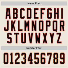 Load image into Gallery viewer, Custom Cream Black-Orange Hockey Jersey