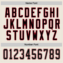 Load image into Gallery viewer, Custom Cream Black-Red Hockey Jersey