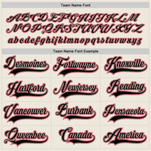 Load image into Gallery viewer, Custom Cream Black-Red Hockey Jersey