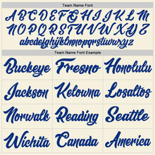 Load image into Gallery viewer, Custom Cream Red-Royal Authentic Baseball Jersey