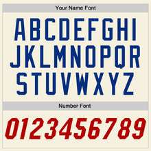 Load image into Gallery viewer, Custom Cream Red-Royal Authentic Baseball Jersey