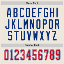 Load image into Gallery viewer, Custom Cream Red-Royal Hockey Jersey