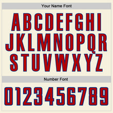 Load image into Gallery viewer, Custom Cream Red-Royal Authentic Baseball Jersey