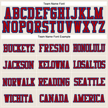 Load image into Gallery viewer, Custom Cream Red-Royal Stitched Cuffed Knit Hat