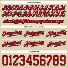 Load image into Gallery viewer, Custom Cream Red-Navy Authentic Throwback Basketball Shorts