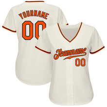 Load image into Gallery viewer, Custom Cream Orange-Black Authentic Baseball Jersey