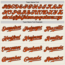 Load image into Gallery viewer, Custom Cream Orange-Black Authentic Baseball Jersey