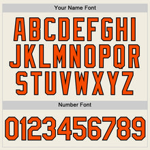 Load image into Gallery viewer, Custom Cream Orange-Black Authentic Baseball Jersey