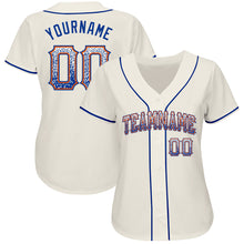 Load image into Gallery viewer, Custom Cream Royal-Orange Authentic Drift Fashion Baseball Jersey
