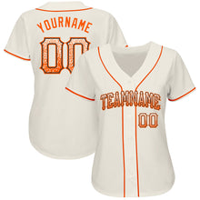 Load image into Gallery viewer, Custom Cream Orange-Black Authentic Drift Fashion Baseball Jersey