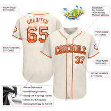 Load image into Gallery viewer, Custom Cream Orange-Black Authentic Drift Fashion Baseball Jersey
