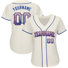 Load image into Gallery viewer, Custom Cream Royal-Red Authentic Drift Fashion Baseball Jersey