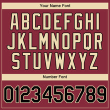 Load image into Gallery viewer, Custom Crimson Black-City Cream Authentic Baseball Jersey