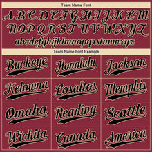 Load image into Gallery viewer, Custom Crimson Black-City Cream Authentic Baseball Jersey