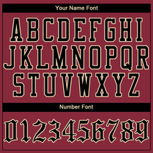 Load image into Gallery viewer, Custom Crimson Black-City Cream Authentic Baseball Jersey