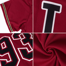Load image into Gallery viewer, Custom Crimson Black-City Cream Authentic Baseball Jersey