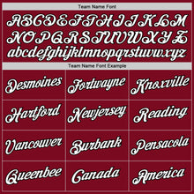 Load image into Gallery viewer, Custom Crimson White-Black Authentic Baseball Jersey