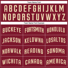 Load image into Gallery viewer, Custom Crimson Cream Authentic Baseball Jersey