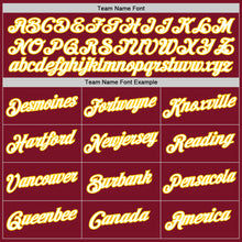 Load image into Gallery viewer, Custom Crimson White-Gold Authentic Baseball Jersey