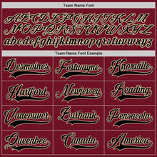 Load image into Gallery viewer, Custom Crimson Black-City Cream Authentic Baseball Jersey