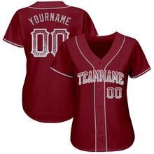 Load image into Gallery viewer, Custom Crimson Gray-White Authentic Drift Fashion Baseball Jersey
