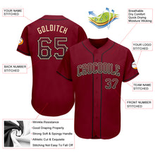 Load image into Gallery viewer, Custom Crimson Black-Cream Authentic Drift Fashion Baseball Jersey