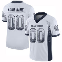 Load image into Gallery viewer, Custom White Navy-Gray Drift Fashion Football Jersey