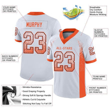 Load image into Gallery viewer, Custom White Orange-Navy Drift Fashion Football Jersey