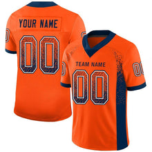 Load image into Gallery viewer, Custom Orange Navy-White Drift Fashion Football Jersey
