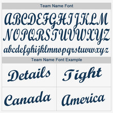 Load image into Gallery viewer, Custom White Navy Baseball Jersey