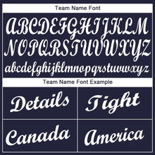 Load image into Gallery viewer, Custom Navy White Baseball Jersey