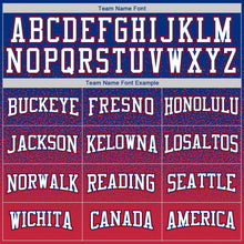 Load image into Gallery viewer, Custom Stitched Royal White-Red Fade Fashion Sports Pullover Sweatshirt Hoodie