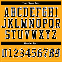 Load image into Gallery viewer, Custom Gold Black-White Authentic Baseball Jersey