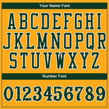 Load image into Gallery viewer, Custom Gold Green-White Authentic Baseball Jersey