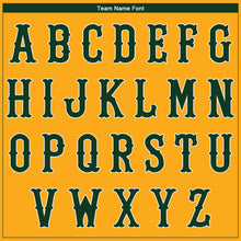 Load image into Gallery viewer, Custom Gold Green-White Authentic Baseball Jersey
