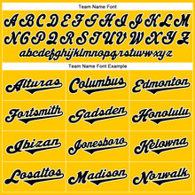 Load image into Gallery viewer, Custom Gold Black-White Authentic Throwback Rib-Knit Baseball Jersey Shirt