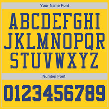 Load image into Gallery viewer, Custom Gold Royal-White Round Neck Rib-Knit Basketball Jersey