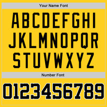 Load image into Gallery viewer, Custom Gold Black-White Round Neck Rib-Knit Basketball Jersey