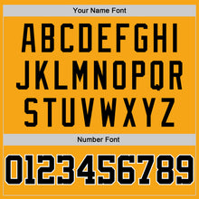 Load image into Gallery viewer, Custom Gold Black-White Authentic Throwback Rib-Knit Baseball Jersey Shirt