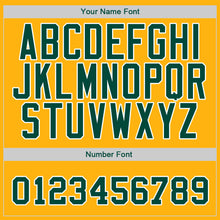 Load image into Gallery viewer, Custom Gold Green-White Authentic Baseball Jersey
